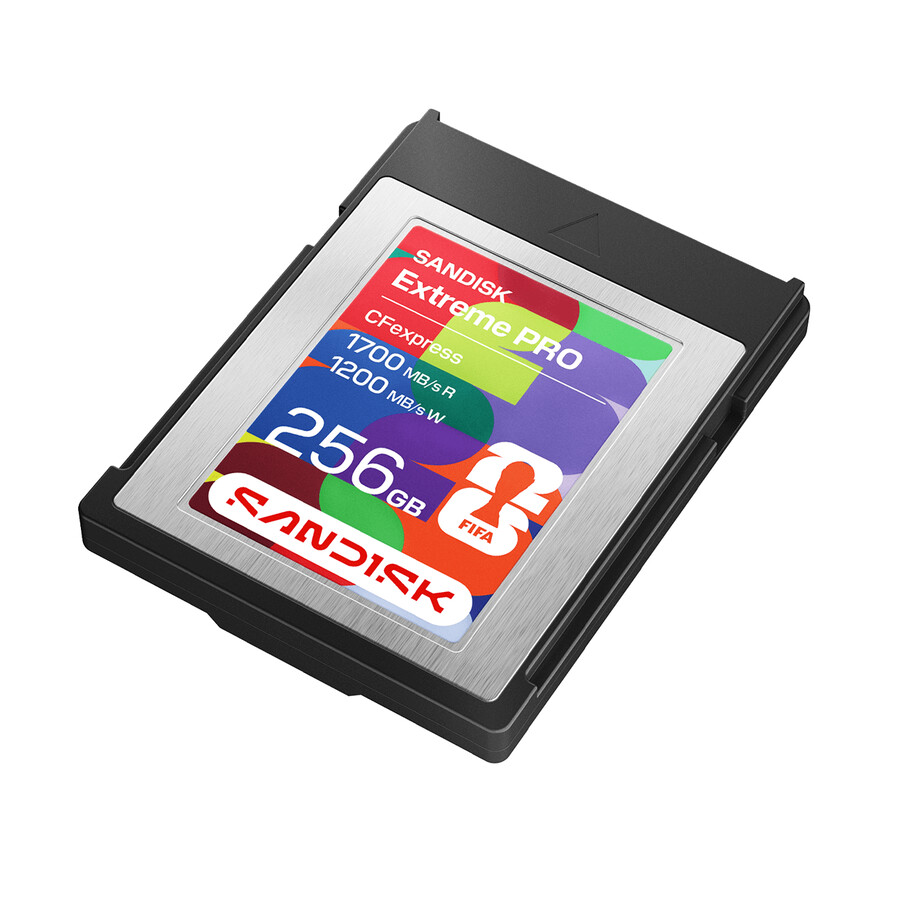 scheda sandisk cfexpress tipo b da 256 gb edizione fifa world cup 2026 sandisk