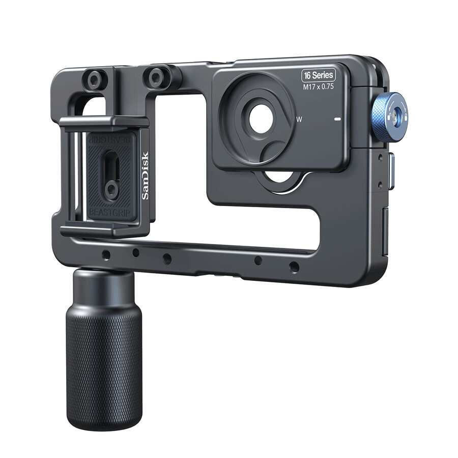 kit creatore beastgrip x sandisk beastcage per iphone 16 pro e pro max sandisk