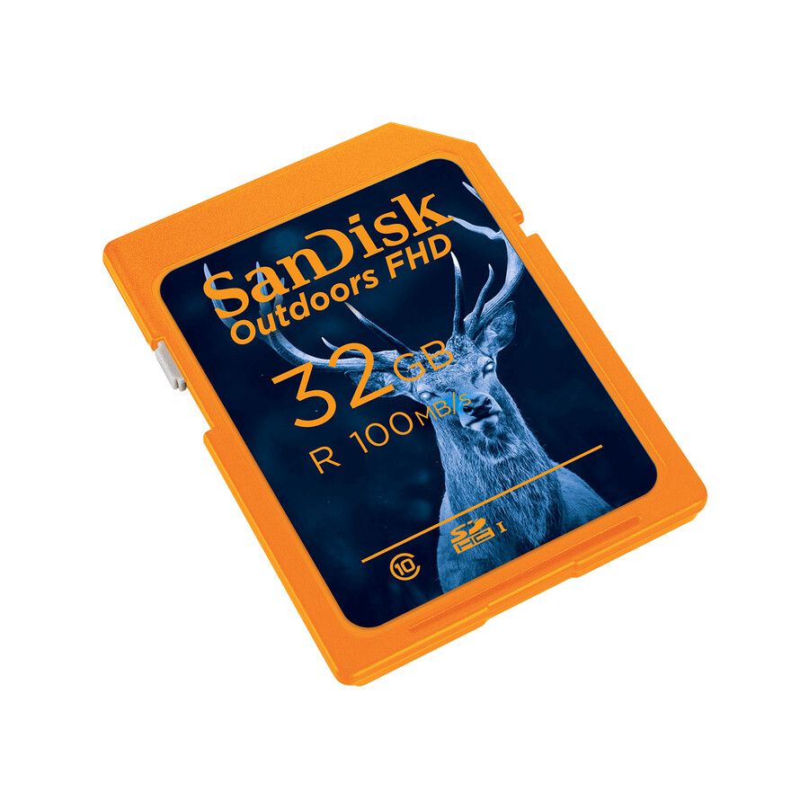 scheda di memoria sandisk outdoors fhd uhs-i arancione da 64 gb sandisk