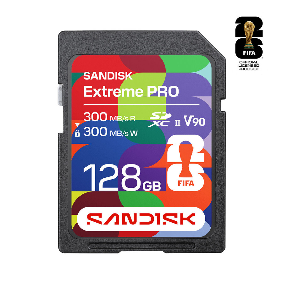 scheda sdxc sandisk sd uhs-ii da 128 gb edizione fifa world cup 2026 sandisk