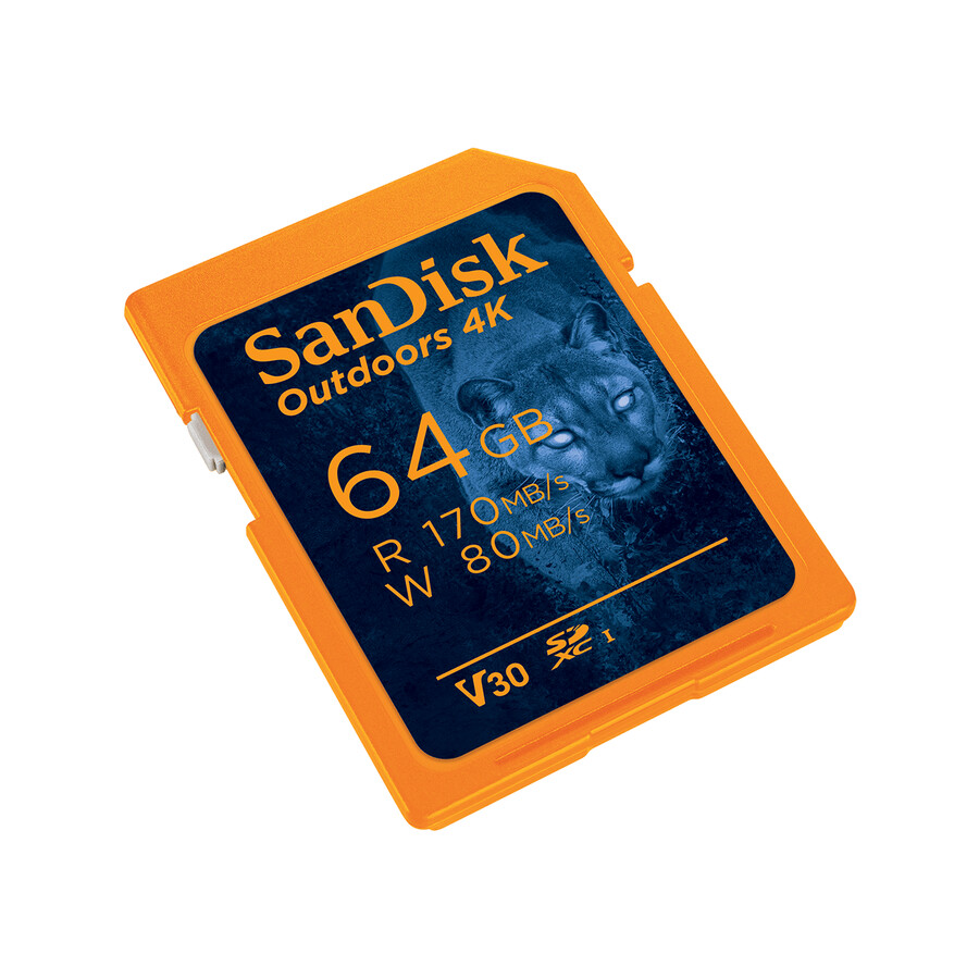 scheda sd uhs-i sandisk outdoors 4k da 64 gb arancione sandisk