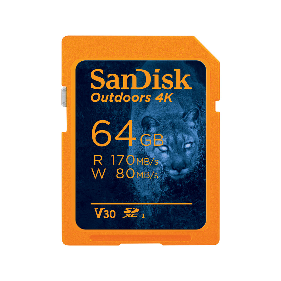 scheda sd uhs-i 4k sandisk outdoors orange da 128 gb sandisk